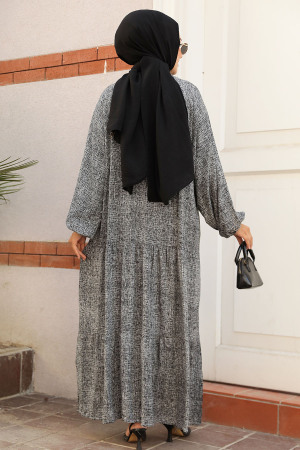Black Hijab Dress 23452S - 2
