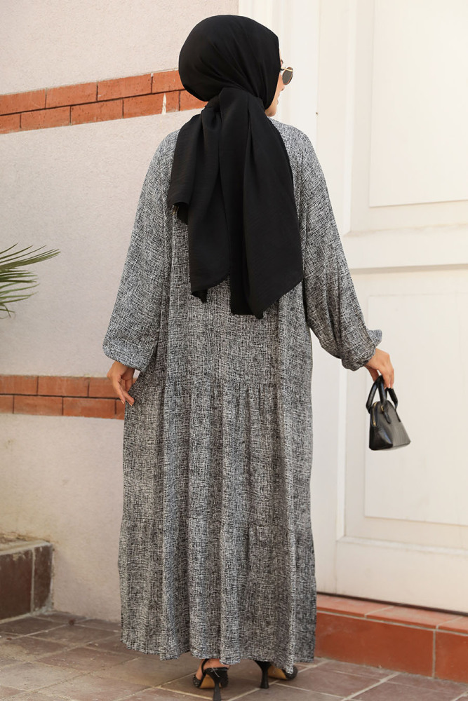 Black Hijab Dress 23452S - 2