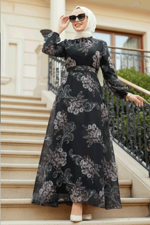  Black Hijab Dress 279013S - 1