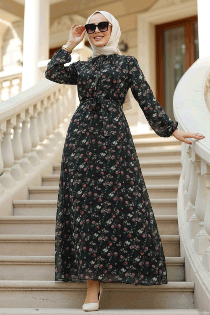 Black Hijab Dress 279041S - 1