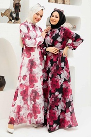 Black Hijab Dress 279054S - Thumbnail