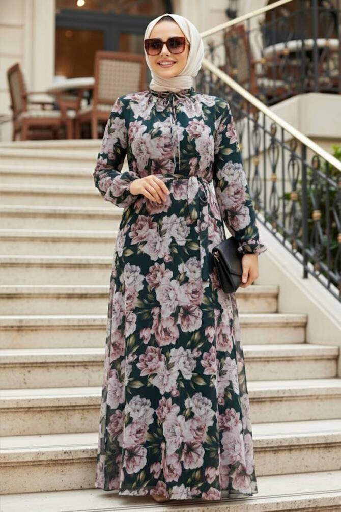 Black Hijab Dress 279058S - 1