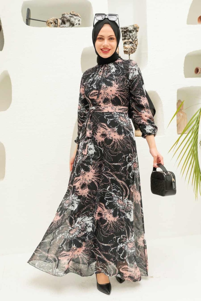 Black Hijab Dress 279070S - 1