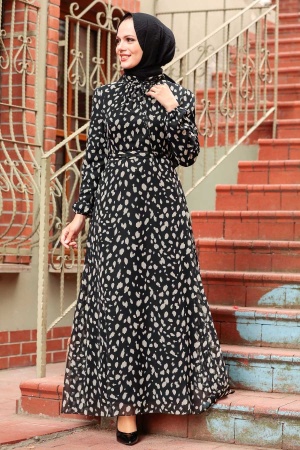 Black Hijab Dress 2792S - 1