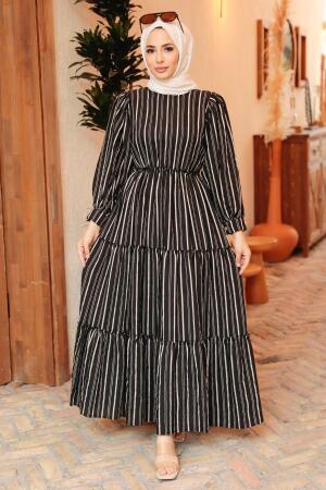 Black Hijab Dress 30251S - 1