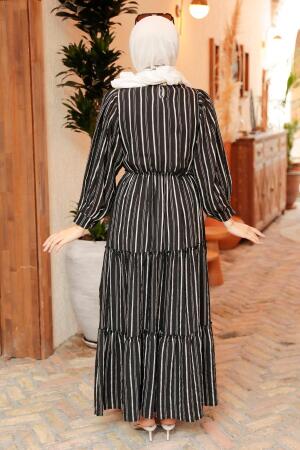 Black Hijab Dress 30251S - 3