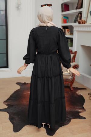Black Hijab Dress 30301S - 5
