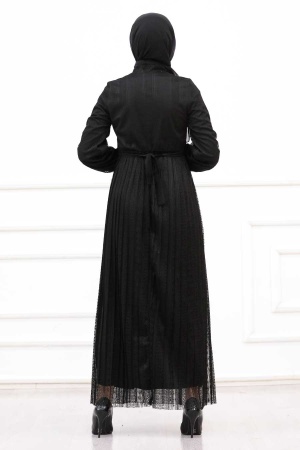 Black Hijab Dress 3042S - 2