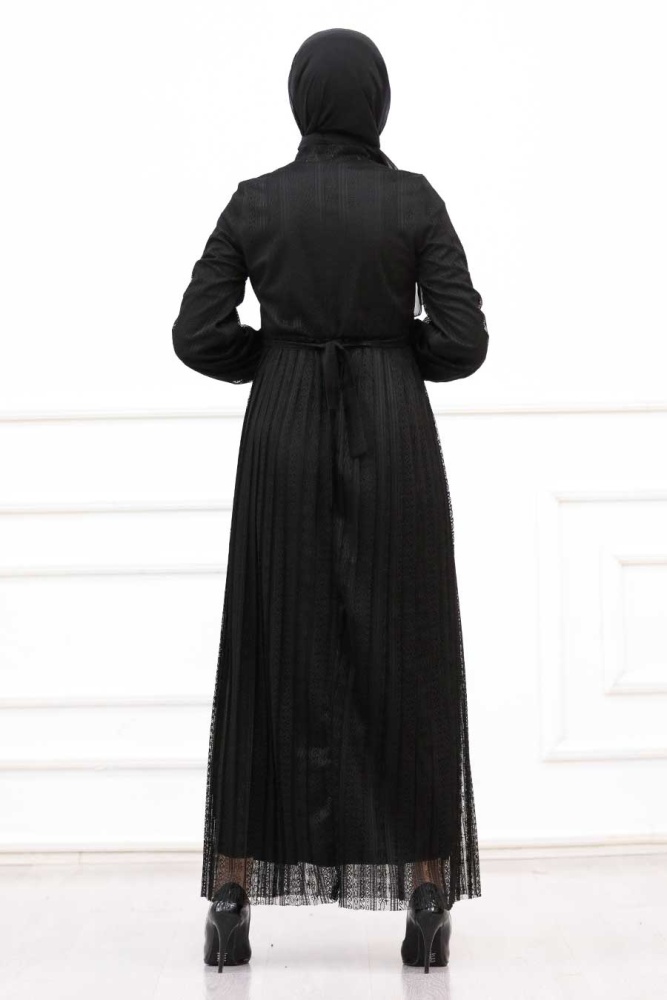Black Hijab Dress 3042S - 2