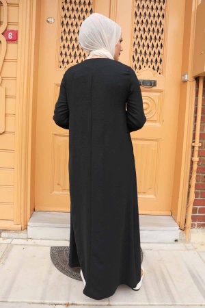 Black Hijab Dress 4362S - 2