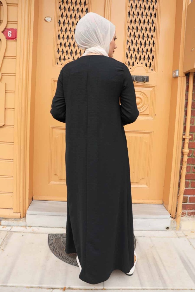 Black Hijab Dress 4362S - 2
