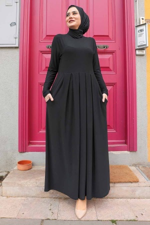 Black Hijab Dress 4550S 
