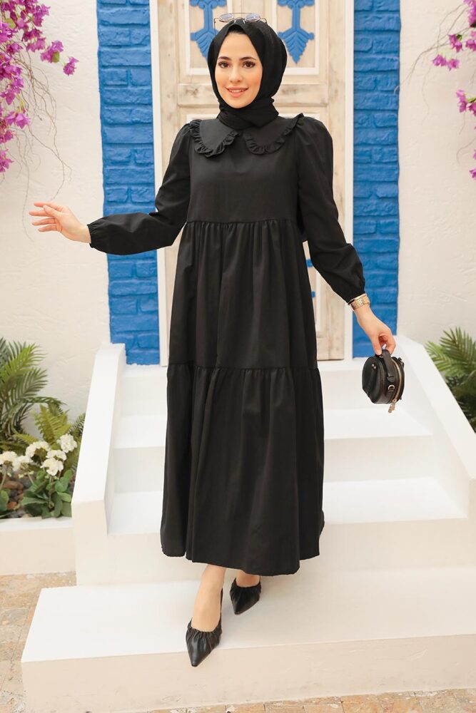 Black Hijab Dress 50081S - 1