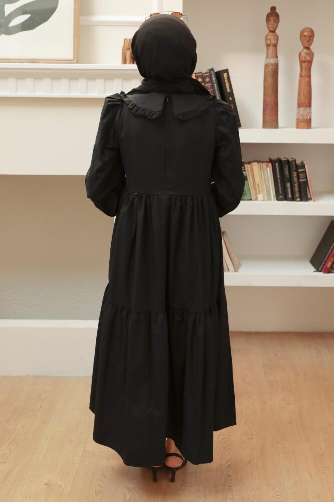 Black Hijab Dress 50081S - 5