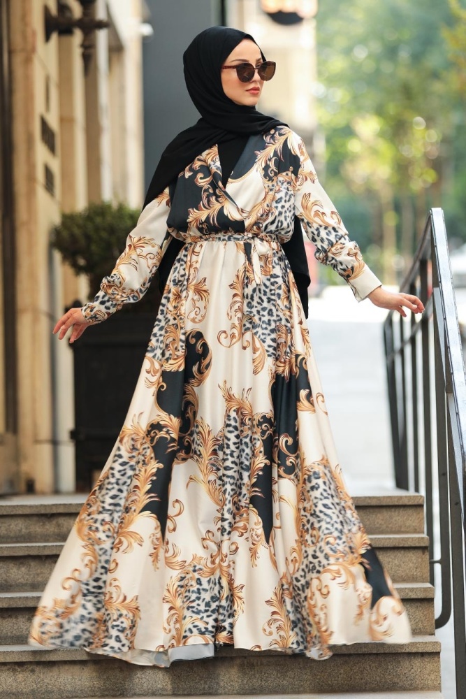 Black Hijab Dress 5349S - 1