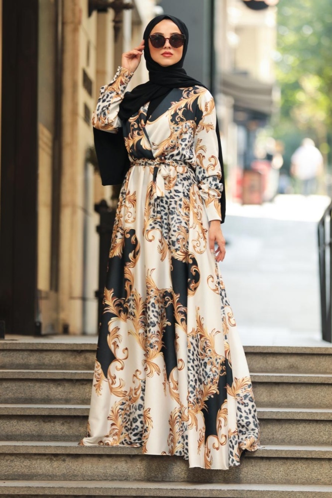 Black Hijab Dress 5349S - 2