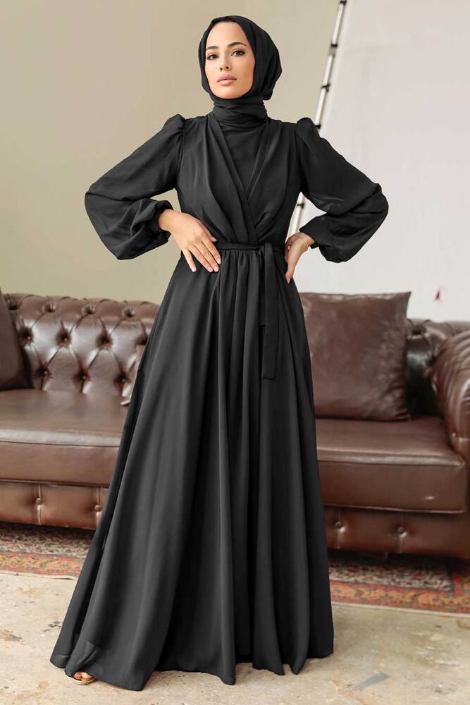 Black Hijab Dress 5796S - 1