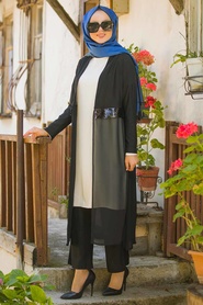 Black Hijab Dual Suit 148S - Thumbnail