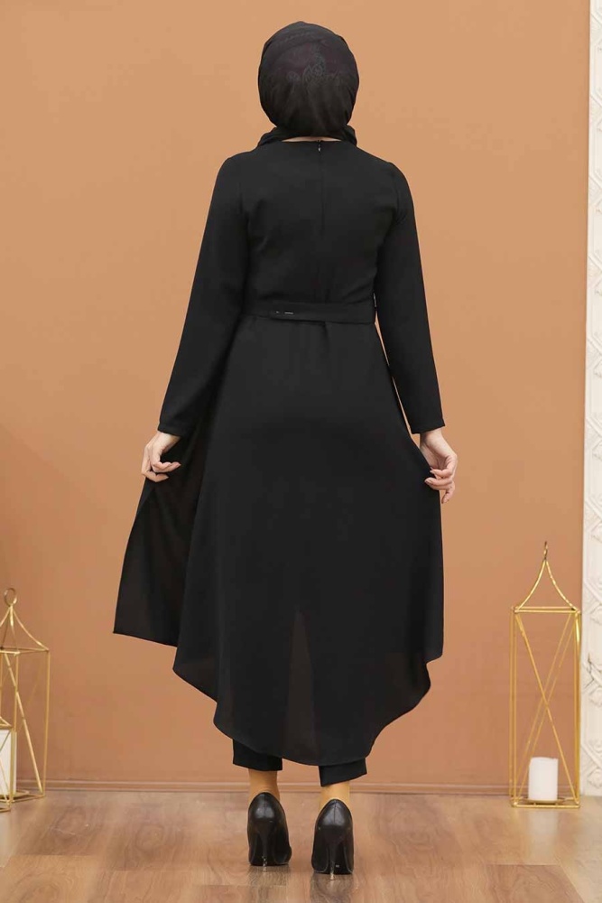 Black Hijab Dual Suit Dress 1400S - 2
