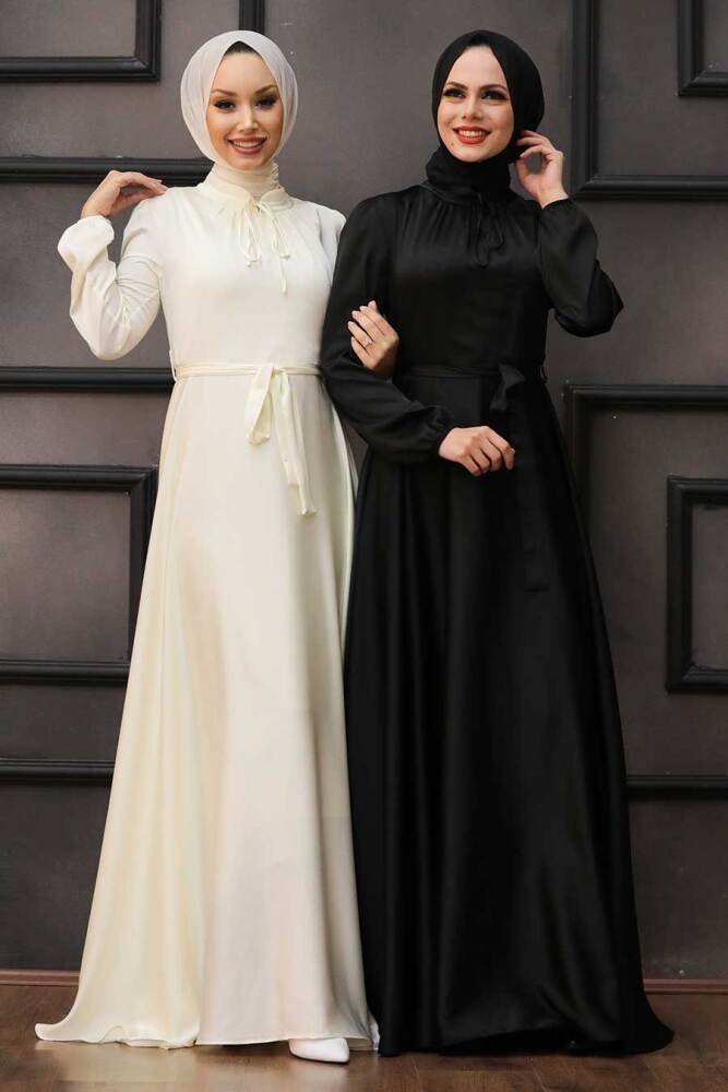 Neva Style - Long Black Muslim Prom Dress 25130S - 3