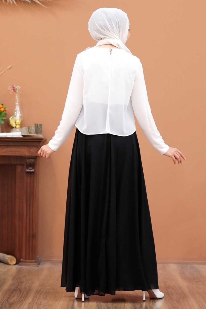 Black Hijab Evening Dress 2870S - 2
