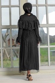 Black Hijab Evening Dress 31793S - Thumbnail
