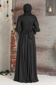 Neva Style - Black Turkish Hijab Bridesmaid Dress 5367S - Thumbnail