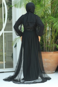 Neva Style - Black Turkish Hijab Prom Dress 5441S - Thumbnail