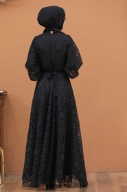 Neva Style - Modern Black Islamic Clothing Engagement Dress 5477S - Thumbnail