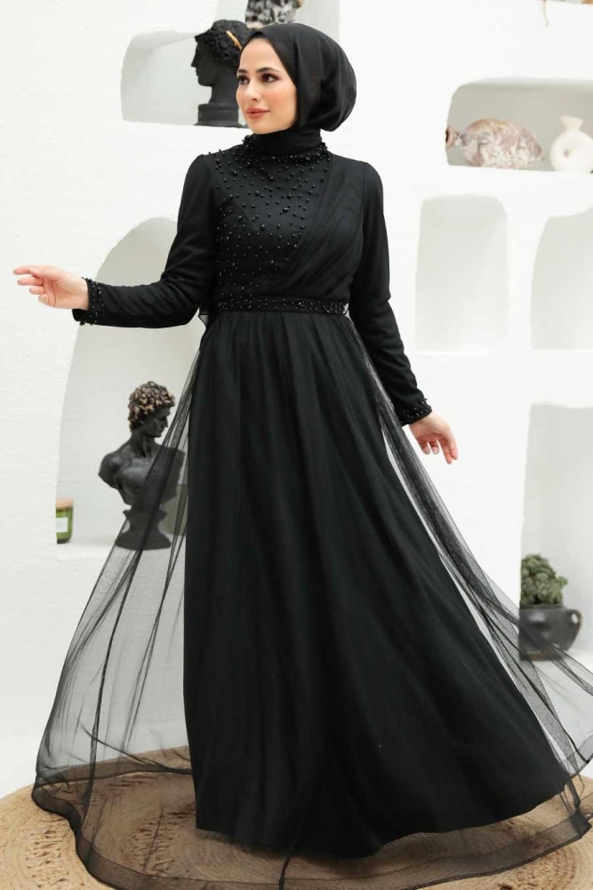 Neva Style - Plus Size Black Muslim Dress 56641S - 2
