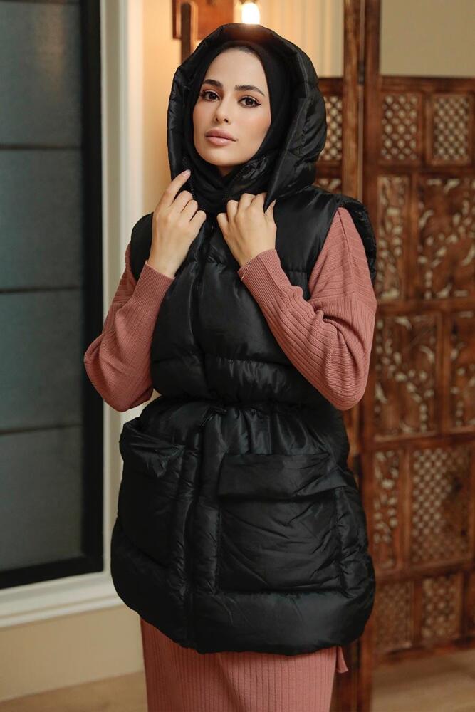 Black Hijab Inflatable Vest 13901S - 2