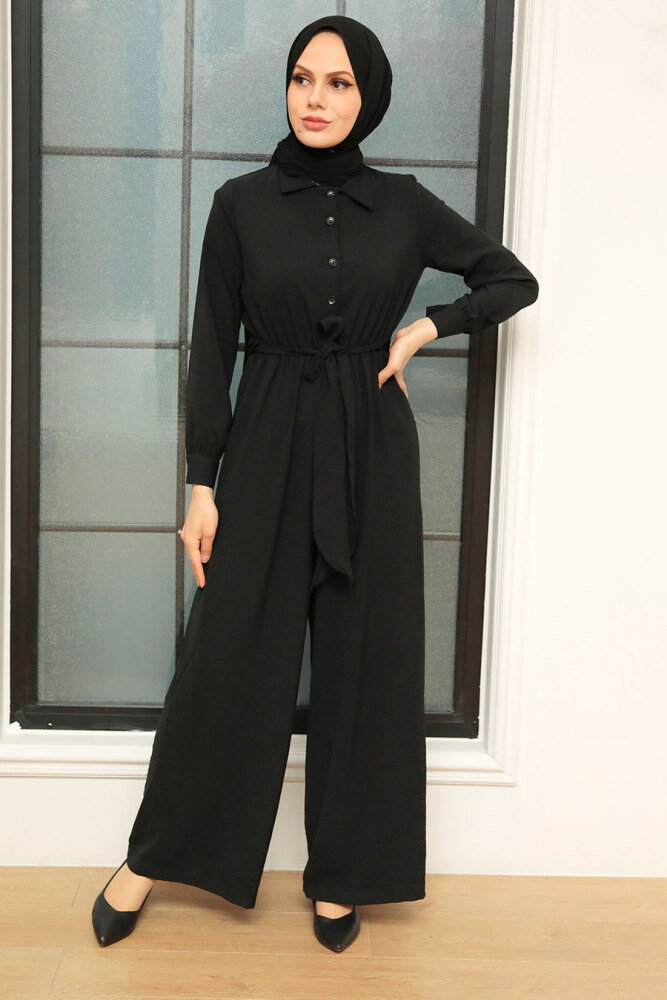 Black Hijab Overalls 5703S - 2