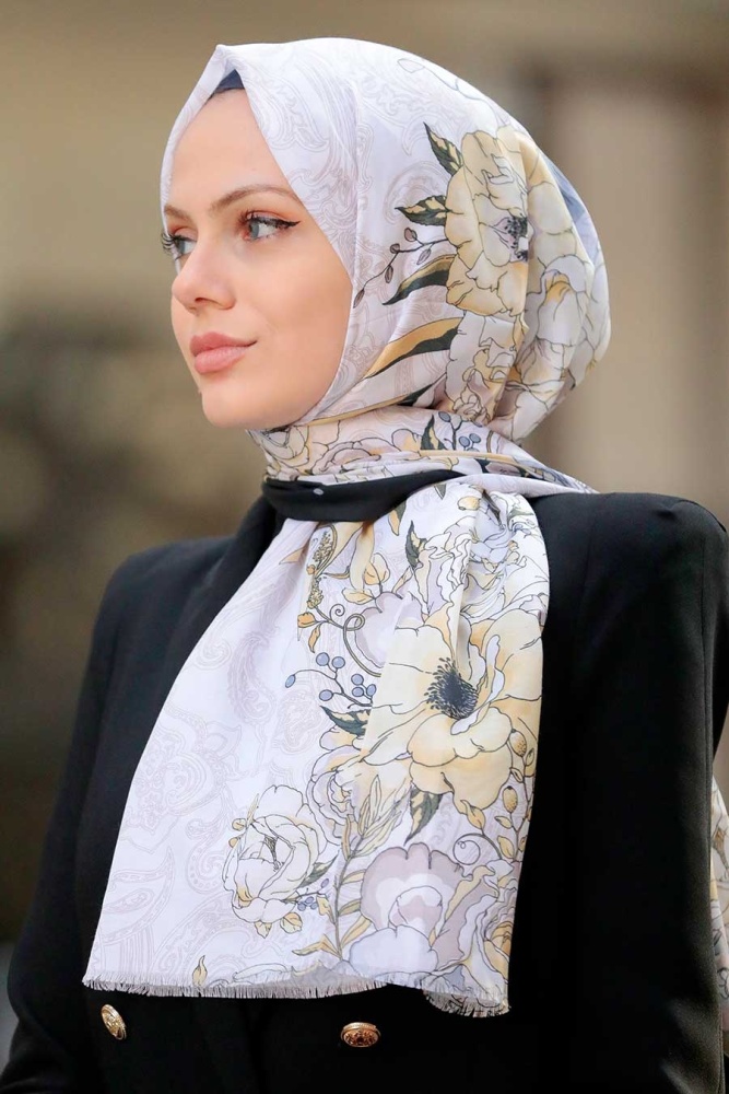Black Hijab Shawl 4927S - 1