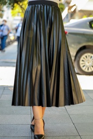 Black Hijab Skirt 12911S - Thumbnail