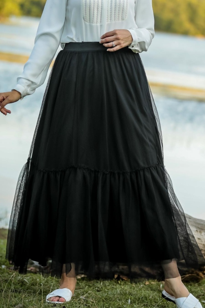 Black Hijab Skirt 18580S - 1