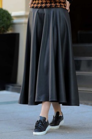 Black Hijab Skirt 22231S - Thumbnail