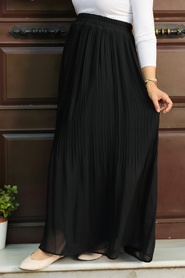 Black Hijab Skirt 32140S - Thumbnail