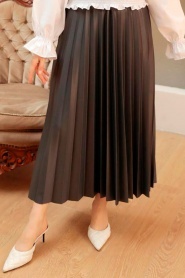 Black Hijab Skirt 4892S - Thumbnail