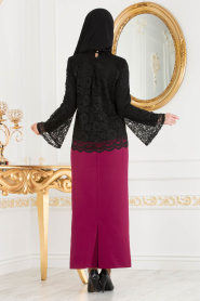 Black Hijab Suit 100355S - Thumbnail