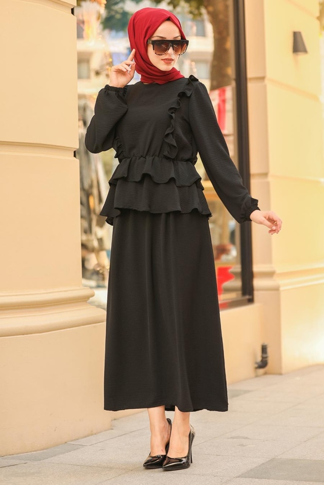 Black Hijab Suit 10051S - 1