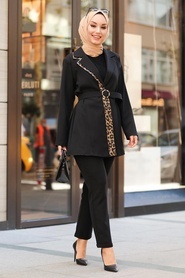 Black Hijab Suit 12890S - Thumbnail