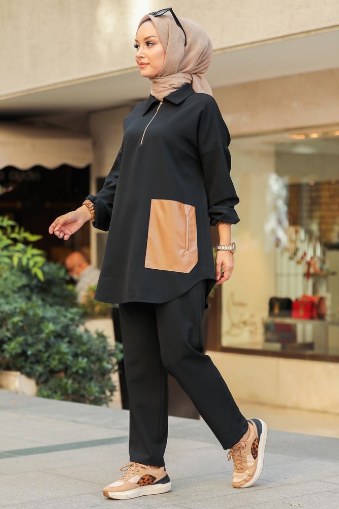 Black Hijab Suit 1301S - 3