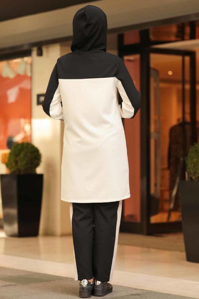 Black Hijab Suit Dress 10140S - 2