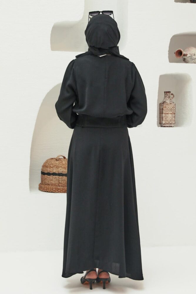 Black Hijab Suit Dress 15060S - 2