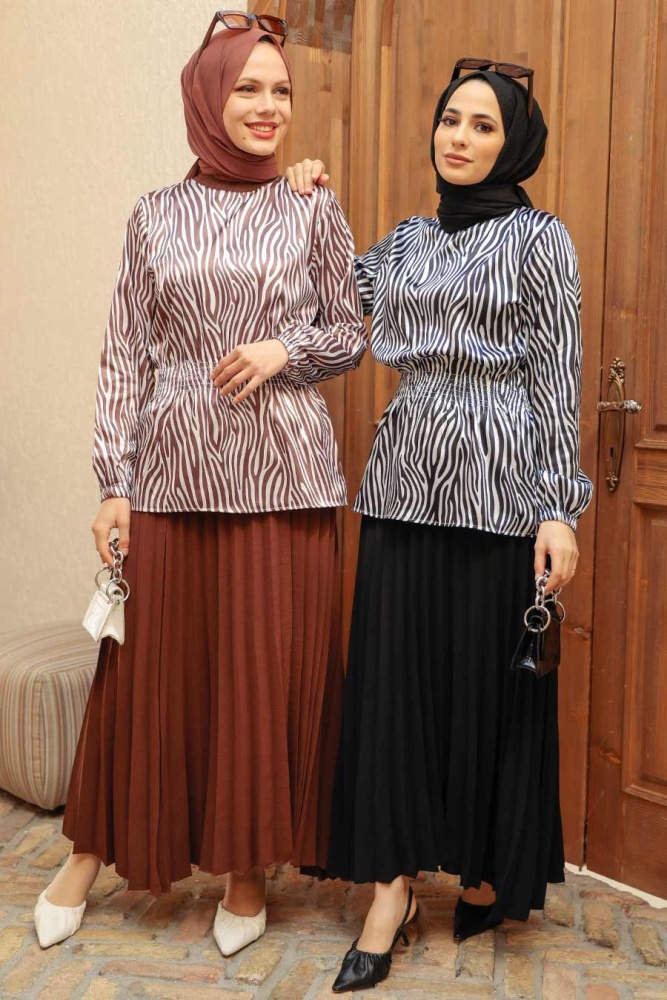Black Hijab Suit Dress 1607S - 6