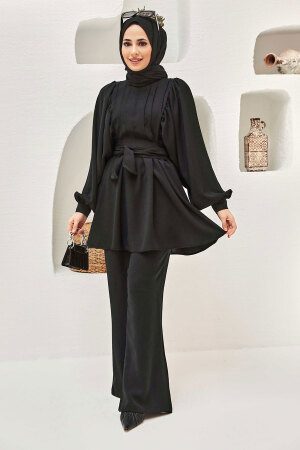 Black Hijab Suit Dress 20071S - 2