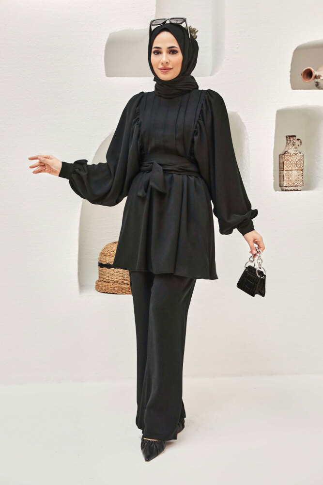 Black Hijab Suit Dress 20071S - 3