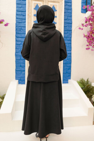 Black Hijab Suit Dress 21035S - 4
