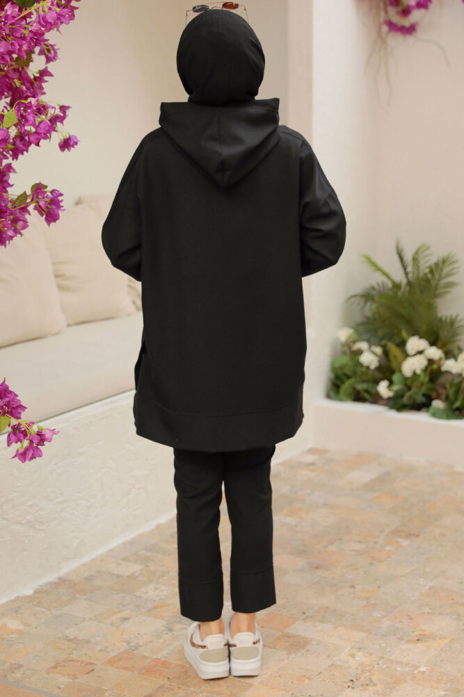Black Hijab Suit Dress 21039S - 4