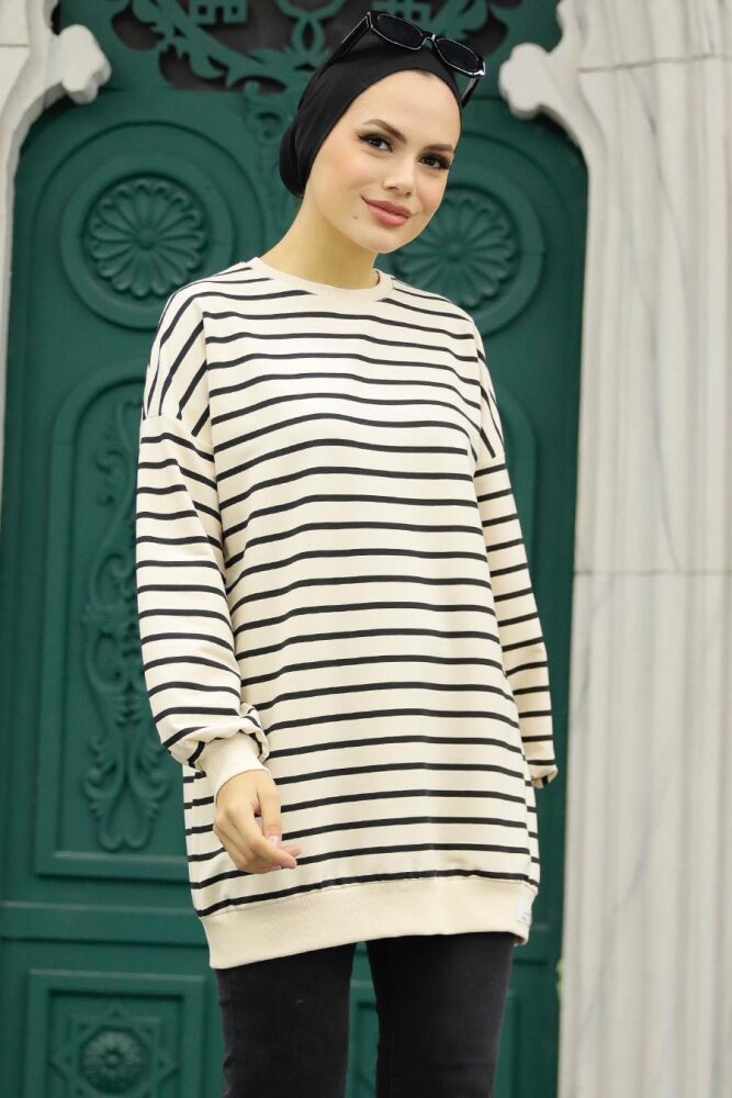 Black Hijab Sweatshirt 21080S - 1